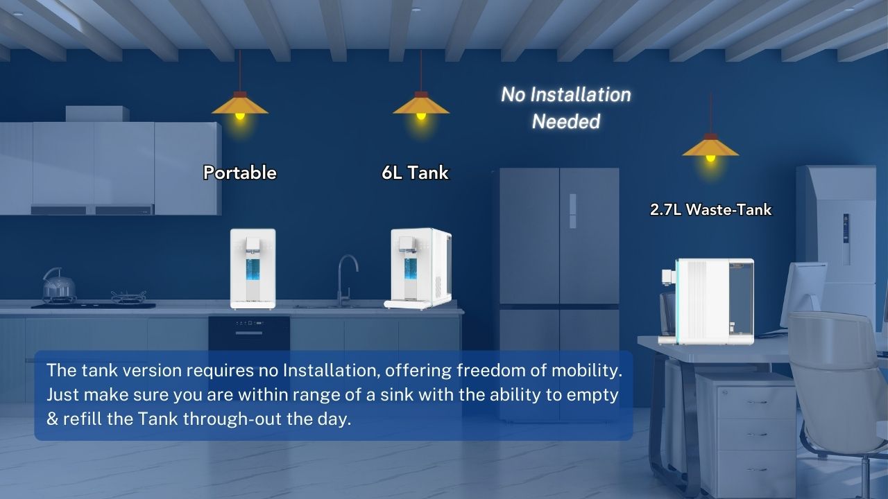 H2Grail - Countertop W19 - 6L Tank - 3 Stage RO Hydrogen Water Dispenser with UVC Sterilization - Europe 220v