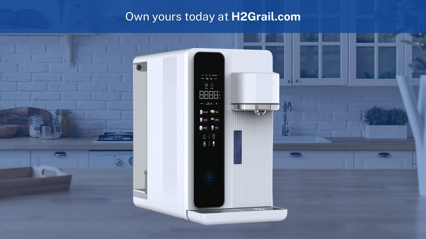 H2Grail - Countertop W25 - 6L Tank - 3 Stage RO Hydrogen Water Dispenser with UVC Sterilization - USA 110v