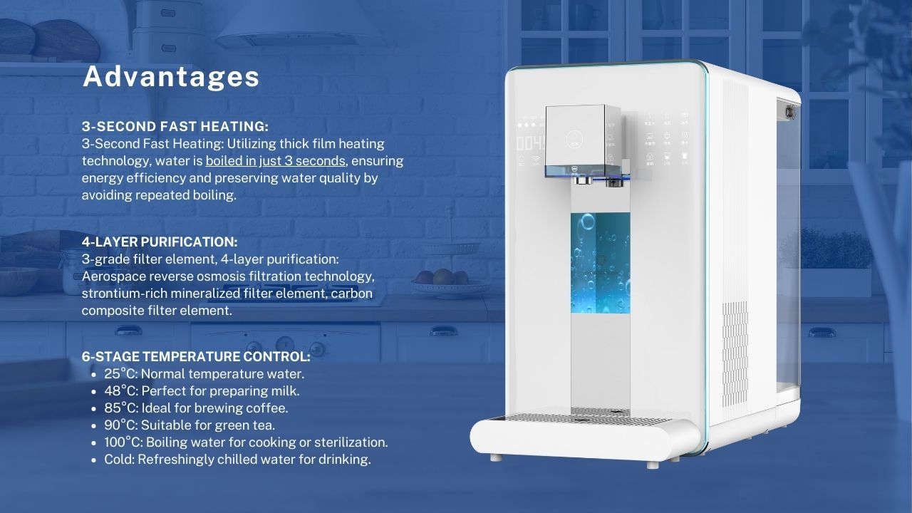 H2Grail - Countertop W19 - 6L Tank - 3 Stage RO Hydrogen Water Dispenser with UVC Sterilization - Europe 220v