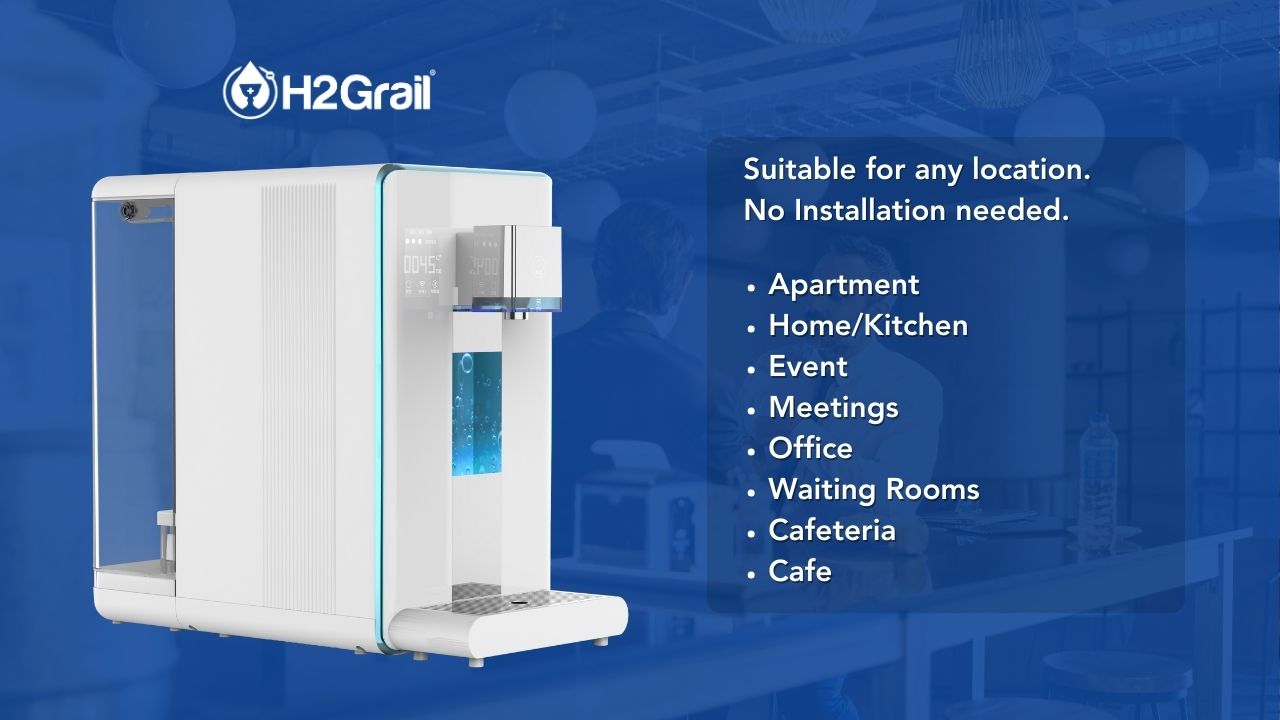 H2Grail - Countertop W19 - 6L Tank - 3 Stage RO Hydrogen Water Dispenser with UVC Sterilization - Europe 220v